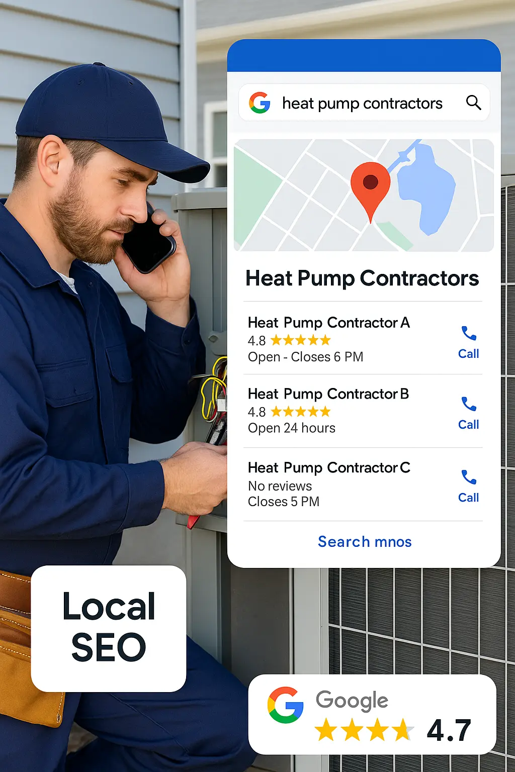 local seo for heat pump services
